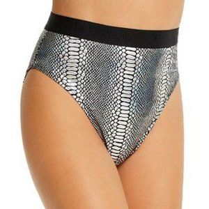 BETH RICHARDS Women's Metallic Python Style Bikini Bottom